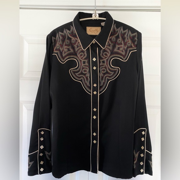 Scully Tops - Vintage Scully Western Style Shirt with Pearl Snaps Large